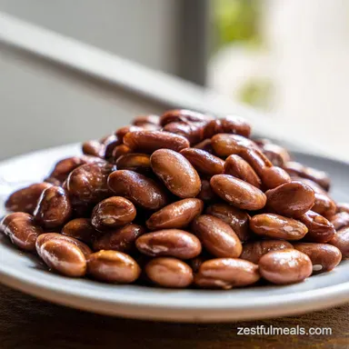 Crock Pot Pinto Beans Recipe for 8 Servings Recipe Card