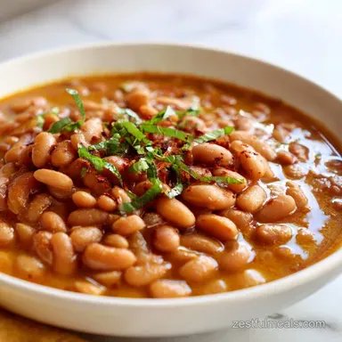 Crock Pot Pinto Beans Recipe for 8 Servings