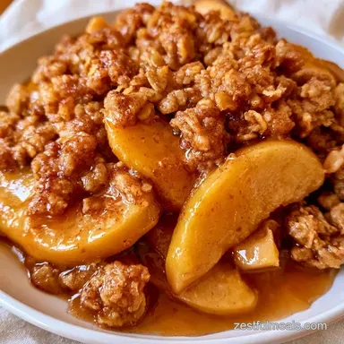 Apple Crisp with Maple Syrup Recipe Card