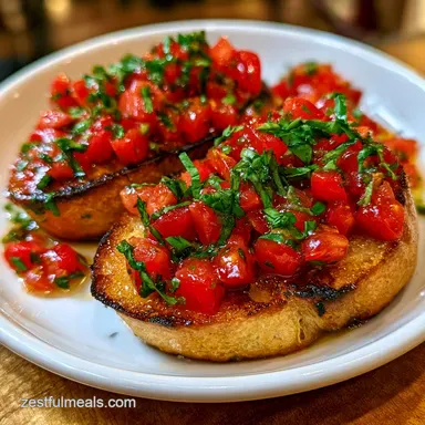 Easy Bruschetta Recipe in 25 Minutes Recipe Card