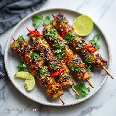Chicken Skewers Recipe for 4 Servings Recipe Card