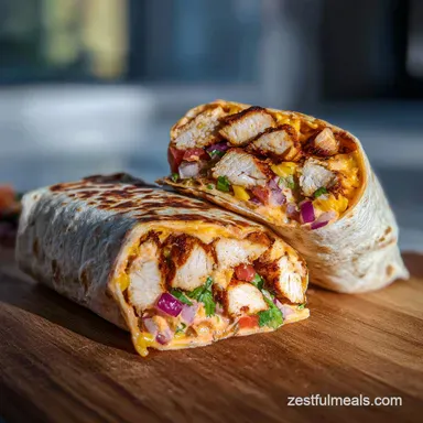 Easy Chipotle Ranch Grilled Chicken Burrito Ready in 30 Min
