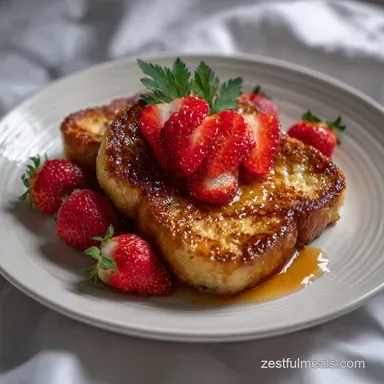 French Toast for One: Crispy Edges Recipe Card