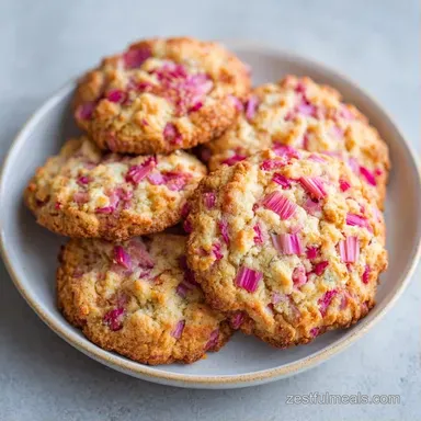 Fresh Rhubarb Sugar Cookies for 12 Recipe Card