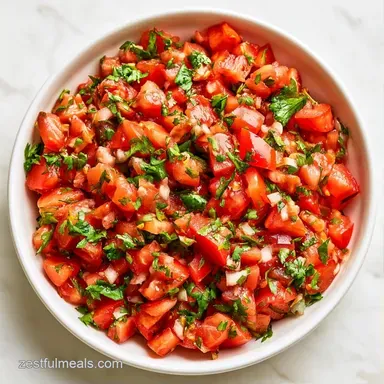 Fresh Tomato Salsa in 20 Minutes Recipe Card