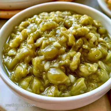 Unripe Tomato Salsa for 4 Servings