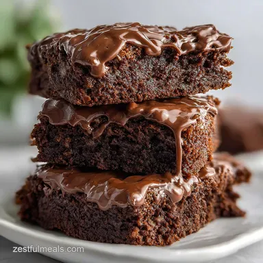 Fudgy Football Brownie Recipe for 4 Servings Recipe Card