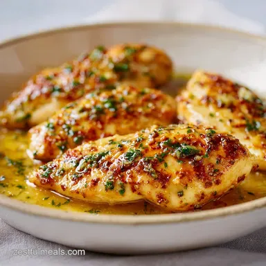 Garlic Butter Baked Chicken Breast for 4
