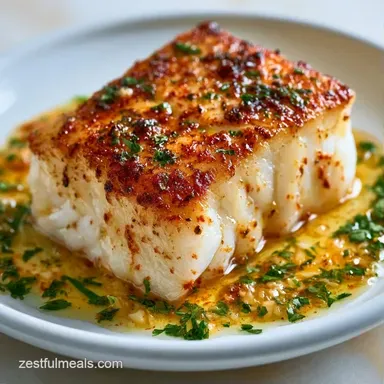 Garlic Butter Cod in 15 Minutes Recipe Card