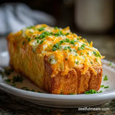Cheddar Quick Bread Recipe Baked in 55 Min Recipe Card