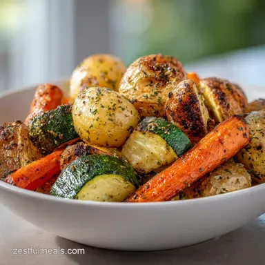 Garlic Herb Roasted Potatoes Recipe: Crispy Baked in 65 Minutes Recipe Card