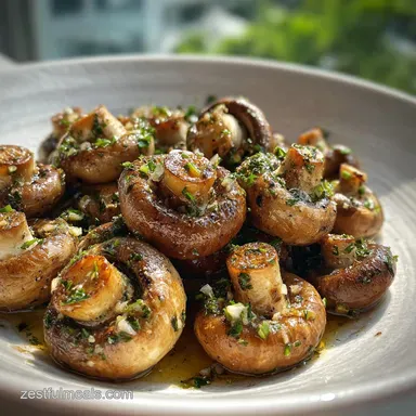 Garlic Mushroom with Garlic and Herbs for 4 Servings