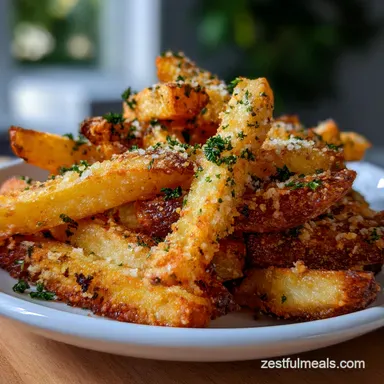 Garlic Parmesan Fries: Crispy Baked in 40 Minutes