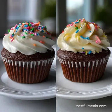 Gender Announcement Cupcakes With Hidden Core Recipe Card