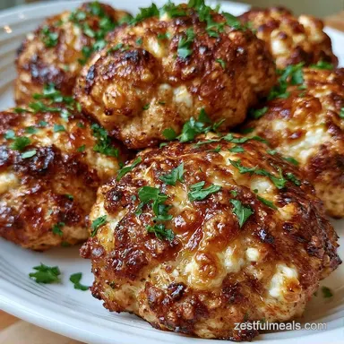 Greek Chicken Meatballs with Feta Recipe Card