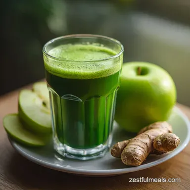 Green Juice Recipe with Apple in 10 Minutes Recipe Card
