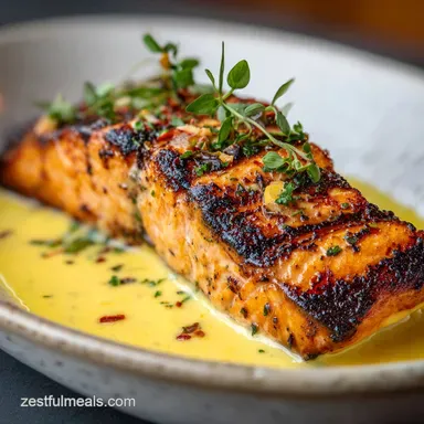 Grilled Salmon Recipe with Dijon Mustard in 20 Min Recipe Card