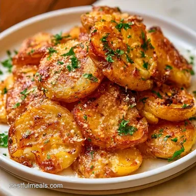 Grilled Smashed Potatoes with Garlic