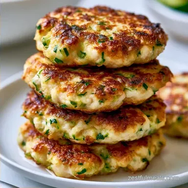 Ground Chicken Fritters with Zucchini