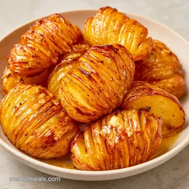 Hasselback Potatoes Recipe for 6 Servings Recipe Card