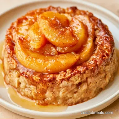 Healthy Apple Oatmeal Bake with Yogurt Recipe Card