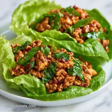 Chicken Lettuce Wraps in 20 Minutes Recipe Card