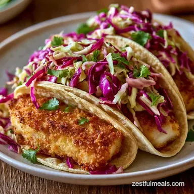 Healthy Cod Fish Tacos in 30 Minutes Recipe Card