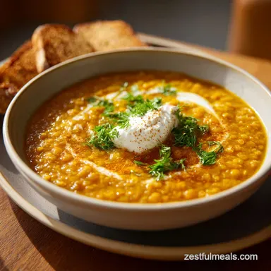 Lentil Soup in 50 Minutes: Tender Legumes Recipe Card