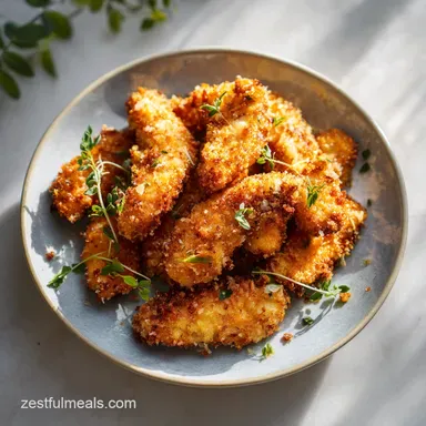 Homemade Chicken Tenders: Shattering Crispy for 4 Servings Recipe Card