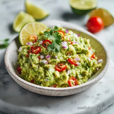 Homemade Guacamole in 10 Minutes with Fresh Ingredients