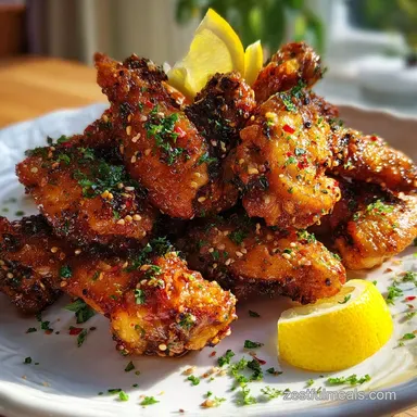 Honey Lemon Pepper Wings: Crispy Baked in 30 Min Recipe Card