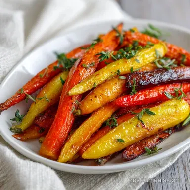 Christmas Vegetables Side Dish Recipe with Honey Roasted Carrots for 6 Servings Recipe Card