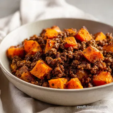 Hot Honey Beef Bowl in 30 Minutes Recipe Card