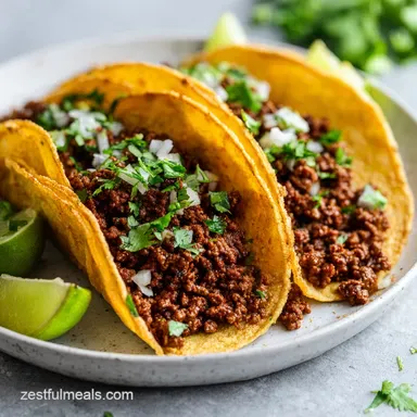 How to Make Taco Meat in 15 Minutes Recipe Card