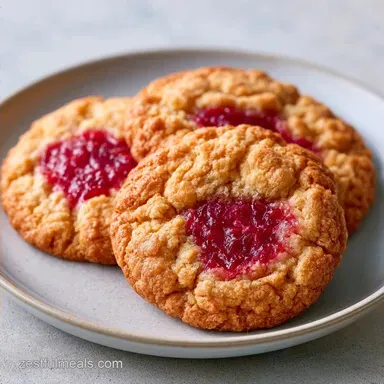 Jammy Rhubarb Cookies in 35 Minutes