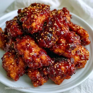 Korean Fried Chicken for 4 Servings Recipe Card