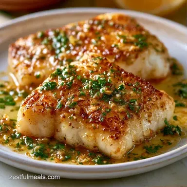Lemon Butter Cod in 25 Minutes Recipe Card