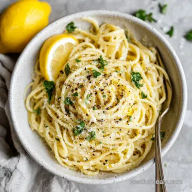 Lemon Parmesan Pasta Recipe in 15 Minutes Recipe Card