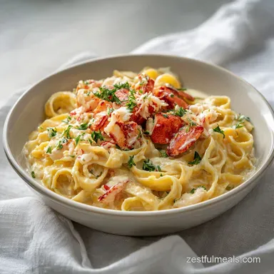 Cajun Seafood Alfredo with Lobster & Crab in 25 Min