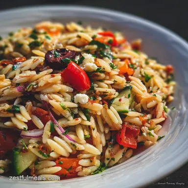 Mediterranean Orzo Pasta Salad in 23 Minutes