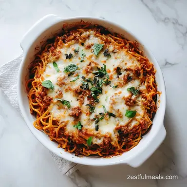 Million Dollar Spaghetti for 8 Servings: A Creamy Baked Casserole