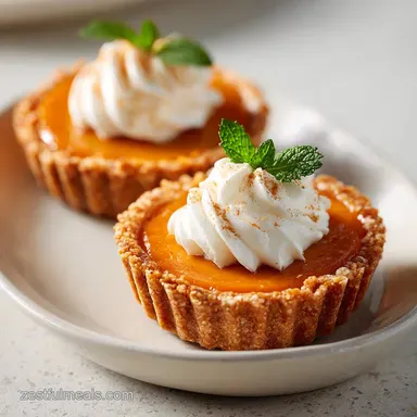 Mini Pumpkin Pies: Velvety Custard in a Crispy Homemade Crust Recipe Card