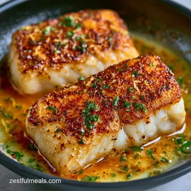 Moist Baked Cod Fillets in 25 Minutes Recipe Card