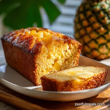 Pineapple Bread: A Moist Tropical Loaf for 10 Servings Recipe Card