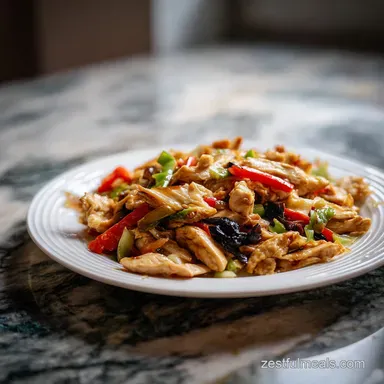 Mu Shu Chicken for 4 Servings with Velvety Chicken