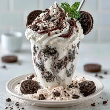 Oreo Milkshake Slushie in 20 Minutes Recipe Card