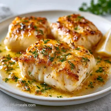 Pan Fried Garlic Butter Cod in 15 Minutes Recipe Card
