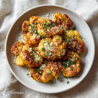 Parmesan Smashed Potatoes: Crispy Baked Side Dish in 55 Minutes Recipe Card