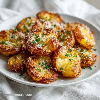 Parmesan Smashed Potatoes: Crispy Baked Side Dish in 55 Minutes