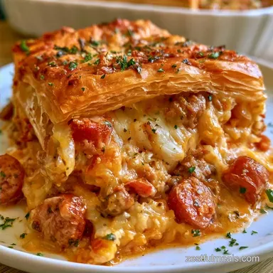 Phyllo Dough Breakfast Casserole: Crispy